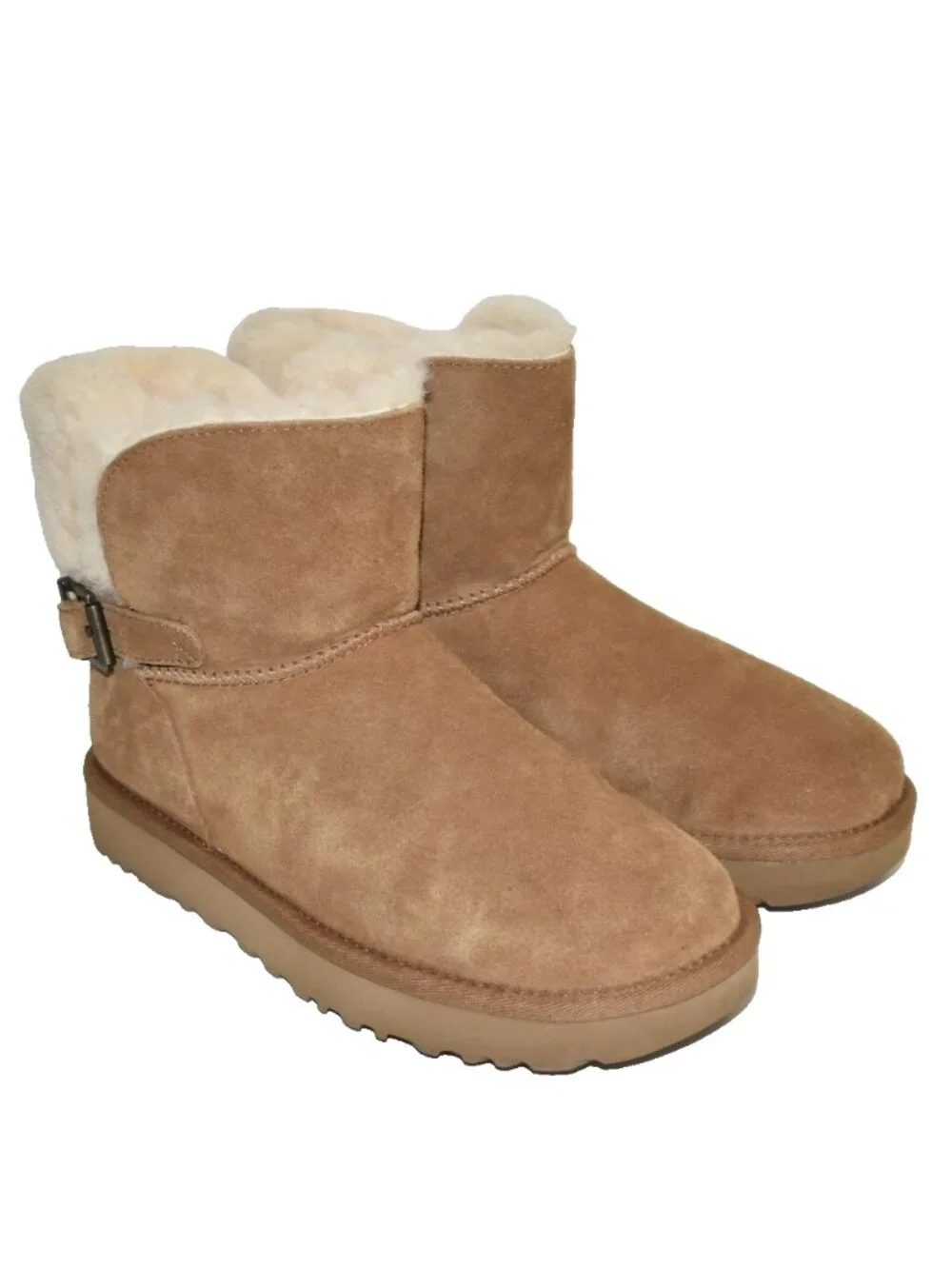 New! Ugg Karel Genuine Shearling Lined Boot Chestnut Brown Size 6 1019639 DD32